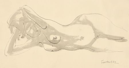 Karel Soucek (1915-1982) - Signed Mid 20th Century Pen and Ink Drawing, Nude I