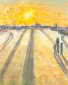 Contemporary Oil Pastel - Summertime Fair