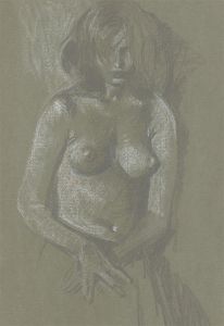 Malcolm Rogers - Signed Mid 20th Century Graphite Drawing, Figure Study