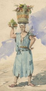 1895 Watercolour - Priapus, Greek God of Fertility