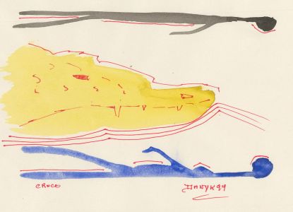 Danyk D'Arsonval - Pair of 1999 Watercolours, Croco