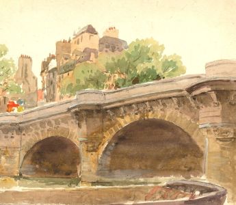 Charles Arthur Hannaford RBA (1887-1972) - Watercolour, Pont Neuf, Paris
