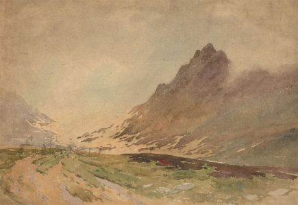 Charles Edward Hannaford RBA (1863-1955) - Watercolour, Highland Shadows