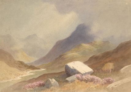 Charles Edward Hannaford RBA (1863-1955) - Watercolour, Highland Valley