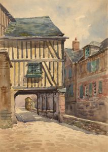 Charles Arthur Hannaford RBA (1887-1972) - Watercolour, Medieval Archway