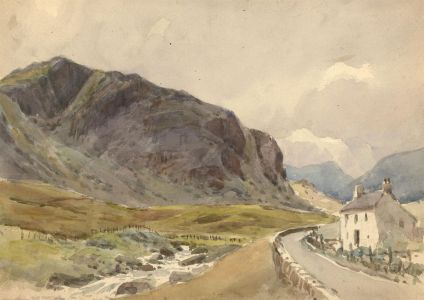 Charles Edward Hannaford RBA (1863-1955) - Watercolour, Highland Valley