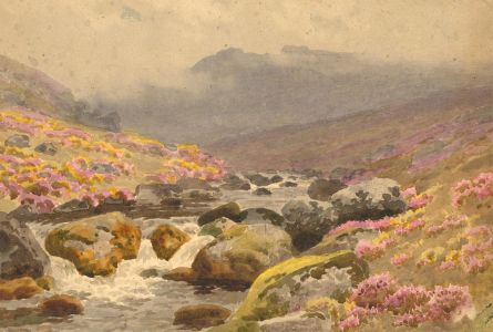 Charles Edward Hannaford RBA (1863-1955) - Watercolour, Highland Heather