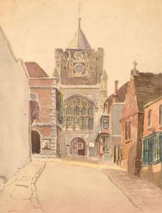 Charles Edward Hannaford RBA (1863-1955) - Watercolour, Town Hall