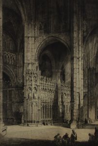 Andrew Affleck (1874-1935) - Early 20th Century Etching, Burgos Cathedral