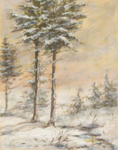 Henry E. Foster (1921-2010) - 1949 Watercolour, Design for Xmas Card