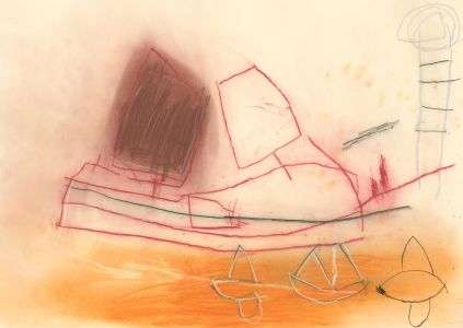 Nikki Hall - 1994 Crayon, Fishing