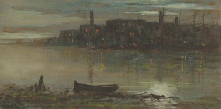 Thomas Sidney - Late 19th Century Watercolour, Evening Harbour