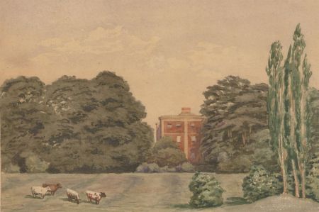 Late 19th Century Watercolour - Country House Park