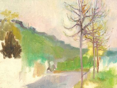 John Ivor Stewart PPPS (1936-2018) - Contemporary Oil, Winter Trees