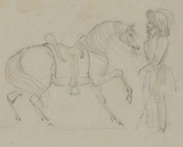 Set of Three Early 20th Century Graphite Drawings - Horse Sketches II