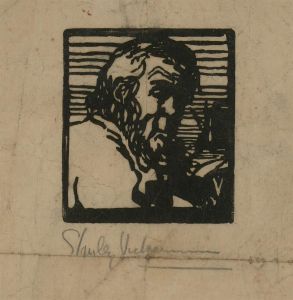 Late 19th Century Woodcut - Portrait of a Man