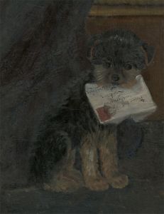 Late 19th Century Oil - The Mischievous Puppy