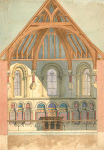Late 19th Century Watercolour - Architectural Church Study
