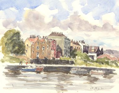 John A. Case - 20th Century Watercolour, Four studies of the Coastline