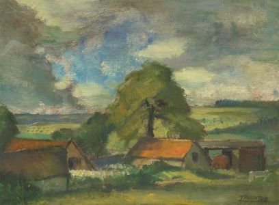 Alfred Henry Robinson Thornton NEAC (1863-1939) - Oil, Rural Landscape View