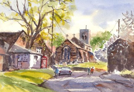 John A. Case - 20th Century Watercolour, English Village Scenes