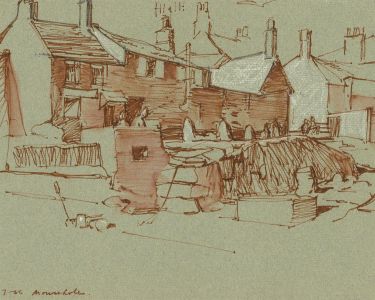Malcolm Rogers - 1966 Mixed Media, Mousehole Beach