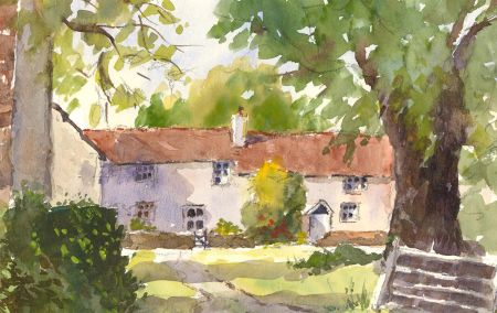 John A. Case - 20th Century Watercolour, Sunny Cottages