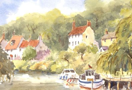 John A. Case - 20th Century Watercolour, Hanham On The River