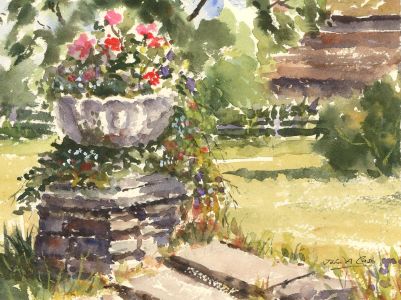 John A. Case - 20th Century Watercolour, The Gardens Of Heligan