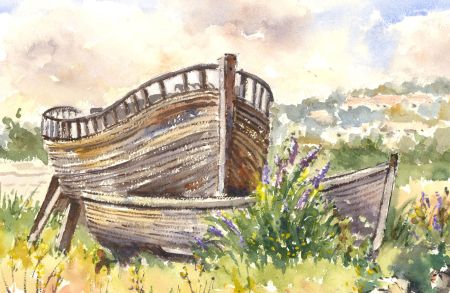 John A. Case - 20th Century Watercolour, Low Tide