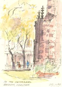 John A. Case - 20th Century Watercolour, Scenes In Chester