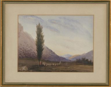 Rev John Haydon Cardew - Mid 19th Century Watercolour, Turkish Cemetery At Dawn