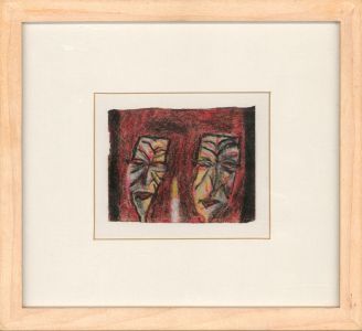 Michael Rees - Framed Contemporary Pastel, Couple by Candlelight