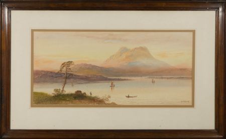Late 19th Century Watercolour - Mountainous Riverscape