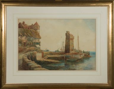 Frederick Beni Parr - Mid 20th Century Watercolour, Houses By The Harbour