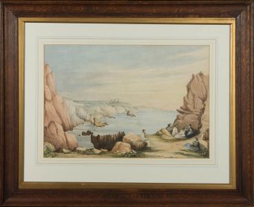Mid 19th Century Watercolour - Seaside Evening