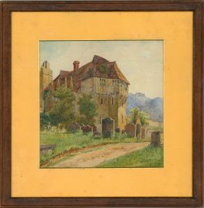 Evelyn Leslie Redgrave (1849-1932) - 1889 Watercolour, Stokesay Castle