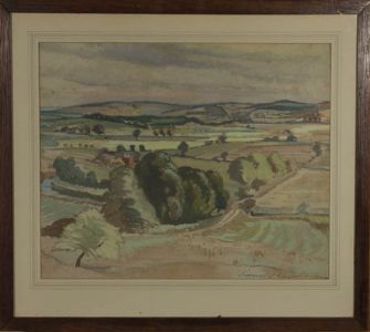 Lawrence Knight - Signed & Framed 19th Century Watercolour, Country Hills