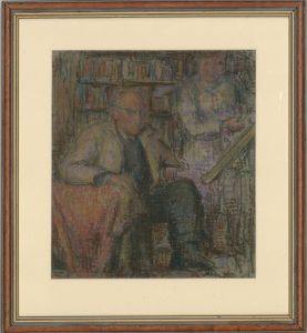 Framed 20th Century Pastel - Gentleman Seated