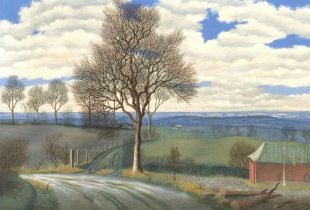 Ronald A. Broad - 20th Century Oil, Landscape from Crux Easton, North Hampshire