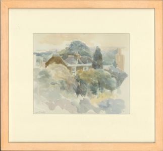 Jeanne Dodd - Contemporary Watercolour, View of a Roof