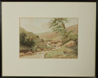 J. Holdsworth - Early 20th Century Watercolour, Landscape View with Water Stream