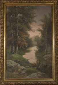 A. De Simone (1851-1907) - Signed & Framed 19th Century Oil, River in the Woods