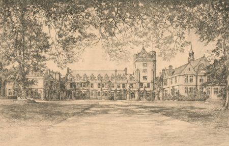 Robert Creswell Boak ARCA (1875-1949) - Etching, Campbell College, Belfast
