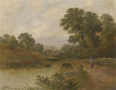 Early 20th Century Oil - By the River