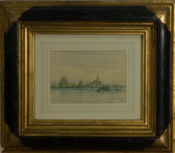 20th Century Picture Frame - Black and Golden Frame