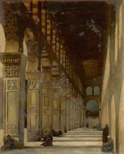 19th Century Oil - Study of Facat Mosque, Damascus