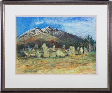M. Goodman - Framed 20th Century Pastel, The Stone Circle, Castlerigg