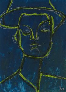 Ben Carrivick - Set of Three Contemporary Oils, Men in Hats II