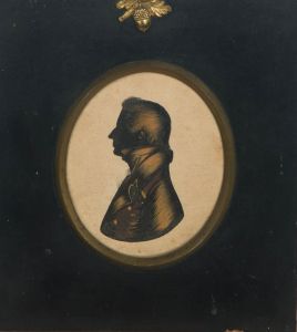 Early 19th Century Watercolour - Silhouette of a Gentleman